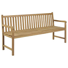 vidaXL Panca da Giardino con Cuscino Beige 175 cm in Legno di Teak