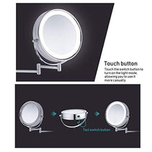 Specchio domestico Simplicity Trucco Specchio Specchio Bagno Specchi da bagno montati a parete con luci, LED con luce vanità specchio pieghevole telescopico Specchio da bagno Specchio for il bagno Len