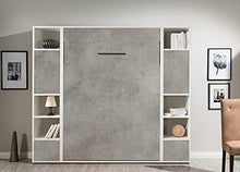 Venatura Store Letto a Scomparsa alla Francese, Easy Bed by, Grigio/Quercia
