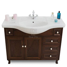 Shop Chic Mobile Bagno in Legno Base con cassetti Specchio applicchi lavabo 105