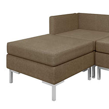 FAMIROSA Set Divani 11 pz in Tessuto Marrone