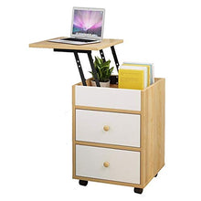 FEANG Flip Lid Comodino Comodino Comodino con 2 cassetti da Tavolo Comodino Comodino Armadio di stoccaggio della Moda per Ufficio Camera da Letto