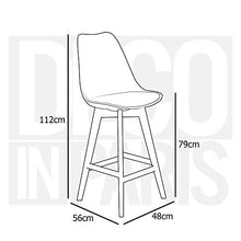 Set di 2 sgabelli da bar scandinavo bianco