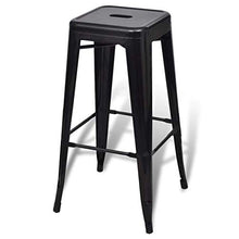 Sgabelli da Bar 4 Pezzi Black Steelbarbar