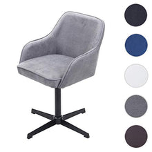 Mendler Sedia Regolabile Sala Pranzo Soggiorno HWC-F82 Velluto Struttura Nera Grigio
