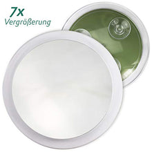 Fantasia - Specchio ingrandimento 7x, con 3 ventose, in plastica, Ø 23 cm