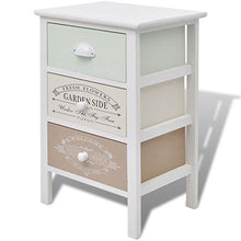 Armadietto in Stile Francese con 3 Cassetti in Legno