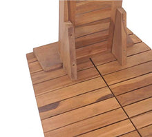 Zerone Doccia da Giardino in Legno, Doccia di Tea per Esterno 70x75x204 cm
