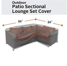 600D Forma di L Coperture per Mobili da Giardino,Impermeabile Resistente al Vento Resistente all'Aria Copridivano, per Divano Ad Angolo con Il Sacchetto Coperture Vtype215x215