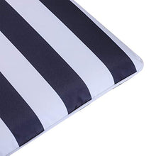 miozzi Set 6 Cuscini per Sedia Sfoderabili 100% Poliestere Bianco e Blu 42x42x5 cm