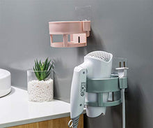 U-A Porta asciugacapelli da 2 Pezzi con Ventosa, Supporto a Parete in plastica per Bagno, Salone di Bellezza/Supporto per asciugacapelli Autoadesivo per Uso Domestico