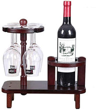 Semplicità Creativa Semplicità Creativa Bottiglie Portabottiglie da Tavolo Autoportante Bicchiere da Vino Rack in Legno Controsoffitto 1 Supporto per Bottiglie Di Vino Espositore per Bar da Cucina,