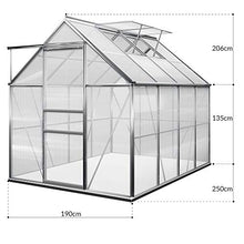 Deuba Serra da Giardino in Alluminio 7,63m³ 250x190cm Piante pomodori Cassetta Esterno orto