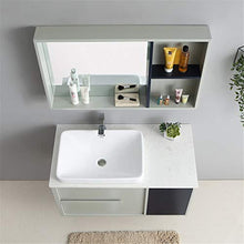 Set di Mobili da Bagno Mobile da Bagno Bagno Combinato lavabo in Ceramica Bagno Bagno Bagno Mobile da Bagno Cabinet Set con Specchio (Color : Gray, Size : 52x100x55cm)