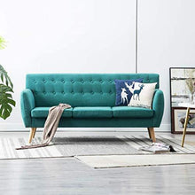 Festnight- Divano a 3 Posti, Moderno Divano in Stoffa Imbottito 172x70x82cm Verde - Arredi Casa