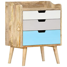 vidaXL Comodino 47x35x63 cm in Legno Massello di Mango