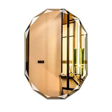 Chenbz Specchio per Il Trucco Minimalista Poligonale, Specchio per Il Bagno Creativo della Parete del Bagno, Specchio del cassettone a Parete