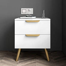 Comodino Camera da Letto & Soggiorno Bianco Comodino-Comodino con 2 cassetti Semplice Camera da Letto Comodino Mini Locker può Essere posizionato sullo Studio, Camera da Let