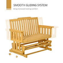 Panchina 2 Posti a Dondolo da Giardino 124x76x95 cm in Legno