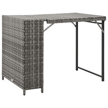 SKM Set da Pranzo da Giardino 5 pz Pieghevole in Polyrattan Grigio