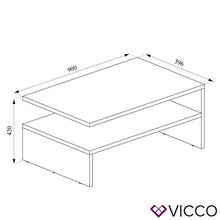 Vicco Tavolino da divano Amato Tavolino da salotto bianco Tavolino divano