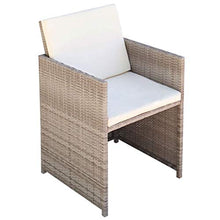 FAMIROSA Sedie da Giardino 2 pz con Cuscini in Polyrattan Beige