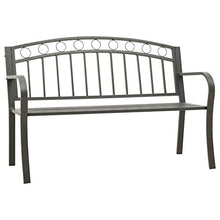 vidaXL Panchina da Giardino 125 cm in Acciaio Grigia