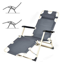 XIAOLY Sedia Pieghevole Portatile/Poltrona Reclinabile/Relax, Versatile Regolabile per Giardino, Coperta, Campeggio, Indoor, Ufficio,Grey