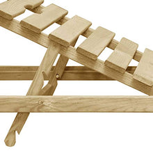 SKM Lettino Prendisole in Legno di Pino Impregnato
