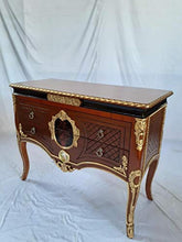 Louises - Cassettiera stile barocco Rokoko, stile antico, colore: Noce con larghezza 114 cm