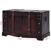 xingshuoonline baule Vintage di legno 66 x 38 x 40 cm