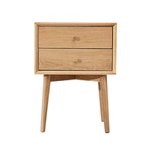 H-CAR Comodino Comodino Comodino Camera da Letto Comodino Moderno Nordico in Quercia con Gambe in Legno Organizer Storage Unit
