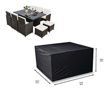 Bosmere Protector 6000 modulare 6 posti rettangolare cubo set copertura – nero M660