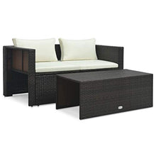 SKM Set Divani da Giardino 6 pz con Cuscini in Polyrattan Marrone (47.95kg)