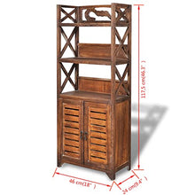 vidaXL Armadietto per Bagno Albuquerque in Legno Marrone Mobiletto Stoccaggio