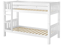 Erst-Holz Letto a Castello Bianco per Ragazzi per materassi 90x200 in Pino con doghe rigide 60.06-09W