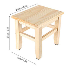 Ongoion Sgabello Quadrato, Sgabello in Legno massello, Pratico Bagno per Camera da Letto di Altezza ridotta per Soggiorno, Lavanderia