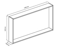 Allibert Armadietto a specchio eingerahmter SPECCHIO pre-assemblati BIANCO SFONDO ROVERE NERO 120 cm LED