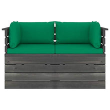 vidaXL Divano da Giardino 2 Posti su Pallet con Cuscini Massello Pino