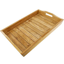 PrimeMatik - Piatto da Bagno con Manici in Legno di Teak Certificato Spa Benessere 60 x 40 x 7 cm