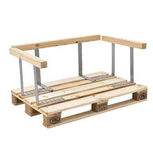 [en.casa] Divano Paletta Euro-sofá - a 2 posti con Cuscino - [Grigio Scuro] Set Completo incl. bracciolo e Schienale - Arredi Casa