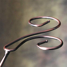 MOMIN Portabottiglie Supporto per Bicchiere da Vino in Ferro battuto con Forma di Vetro. Confezione da 2 Pezzi
