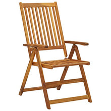 vidaXL Sedie da Giardino Pieghevoli 3 pz con Cuscini Acacia Massello