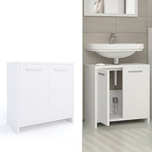 Vicco Mobile sottolavabo Kiko Armadietto per lavandino Bianco/Cemento