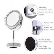 Specchio per Il Trucco, specchi per Il Bagno con luci Specchio per Il Trucco bifacciale Illuminato a LED con ingrandimento Normale 7X 2 a 360 °