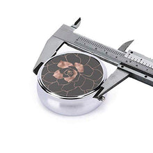Rosegold - Contenitore rotondo per pillole con 3 scomparti, in metallo, per medicine, vitamine, per viaggi all'aperto
