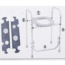 GYCS Sedia da Bagno Comoda e Cornice per WC Surround WC Confortevole, WC-Doccia, Bagno in Acciaio Inossidabile, Supporto per Bagno/Sicurezza WC scivoloso Guardrail