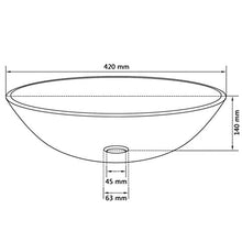 Roderick Irving - Lavabo da bagno in vetro temperato, 42 cm, colore: Marrone