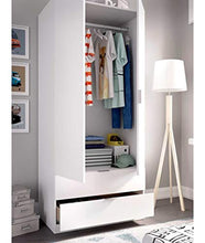 3406MF Armadio 2 Porte E 2 CASSETTI Lincoln - Bianco