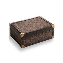 SCDZS Cigar Humidor Creativo di Sicurezza a Due Livelli a Quattro Zone Mat Antico Modello casa Cigar Box 50 Sticks Cigar Humidor Box